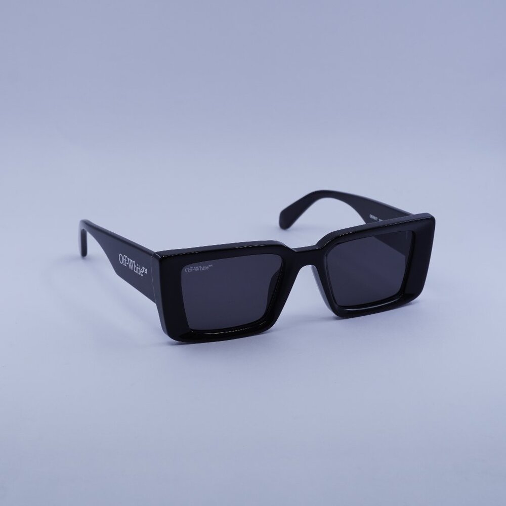 Off-White OERI077 AF SAVANNAH 1007 Sunglasses Black Rectangle Frame, Grey Lenses - Picture 1 of 11